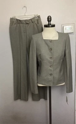 Traje Pantalón Anne Klein Taupe 2 Nuevo Con Etiquetas Foto 1 de 4