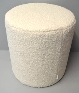 Jotex LEIDEN hocker Ø 40cm Runder Pouf lammfellähnlichem aus Polyester Beige Neu - Bild 1 von 4