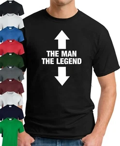 THE MAN THE LEGEND T-SHIRT > Funny Slogan Novelty Mens Geeky Gift Present Nerd - Picture 1 of 22