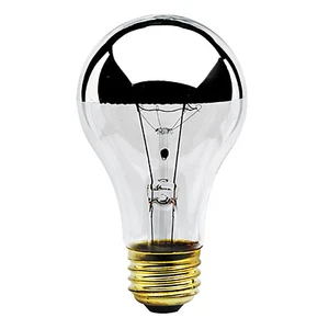Satco S3955 Bulb Half Chrome Silver Crown 130V 60W A19 Medium E26 Warm White - Picture 1 of 3