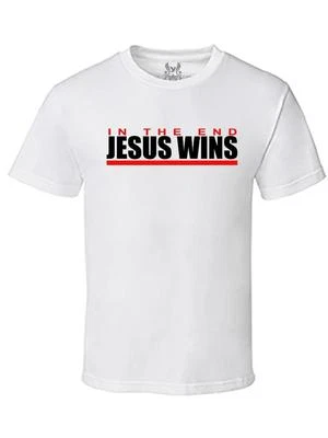 CAMISETA HOMBRE NUEVA ESTAMPADA JESÚS GANA DIOS CRISTIANO AMOR BIBLIA ALGODÓN TODO COLOR Foto 1 de 4
