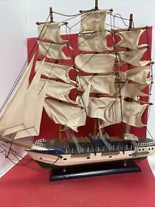 Vintage Wooden Ship Model - Picture 1 of 16