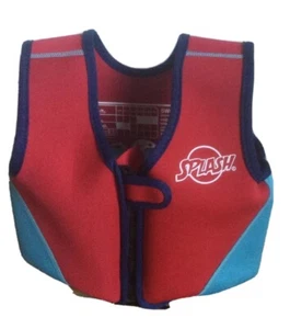 CHAQUETA CHALECO FLOTACIÓN NATACIÓN ROJO AZUL SPLASH EDAD 2-3 AÑOS 15-18KG EN MUY BUENA CONDICIÓN - Imagen 1 de 13