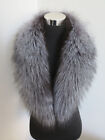 100% Real fox fur collar/ neck wrap/scarf /unisex jacket collar gray collar 