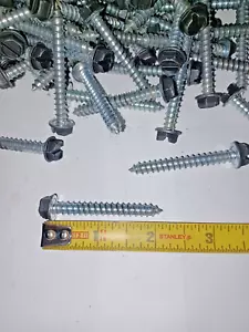 50er-Pack Menge 2""x 1/4"" mit 3/8"" Schwarzkopf Vollgewinde Holzschrauben Schrauben - Bild 1 von 3