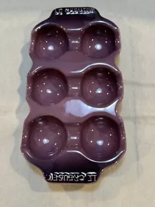 MINT Le Creuset Heritage Stoneware Egg Tray Aubergine Purple Eggplant (Retired) - Picture 1 of 3