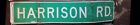 5’x1’ Vintage Metal HARRISON ROAD Marker Sign Highway Interstate Decor Art Signs