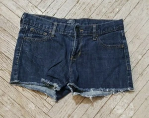 Vintage Old Navy Diva Juniors Size 6 Low/Mid Rise White Denim Jean Shorts - Picture 1 of 2