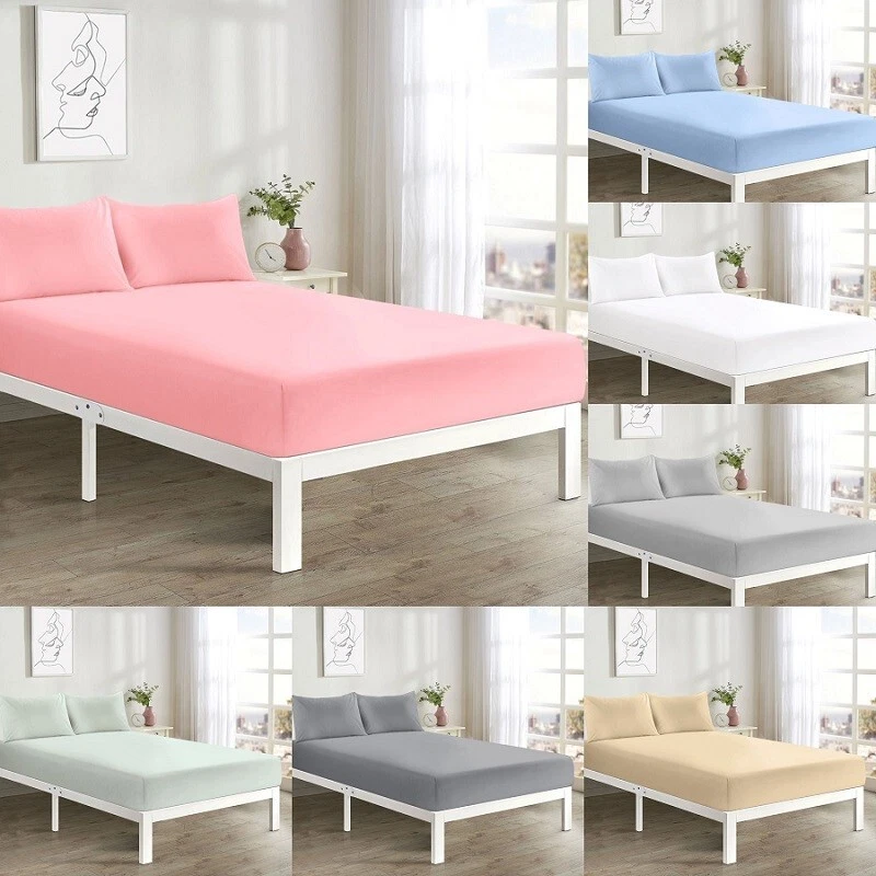 LONDON DREAM Ultra Soft Luxury Microfiber Extra Deep 40cm Fitted Sheets Fade Shrink Resistant