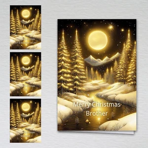 Tarjeta de Navidad para todos los familiares, familia, amigos especiales A5 Starlit Forest - Imagen 1 de 62