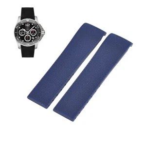 Correa de reloj de goma azul 21 mm para Longines L682154912 HYDROCONQUEST L3.783.4 - Imagen 1 de 7