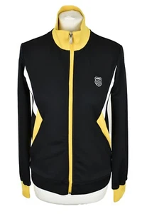 K-SWISS Black Track Jacket size M Womens Full Zip Long Sleeves Polyester - Picture 1 of 7