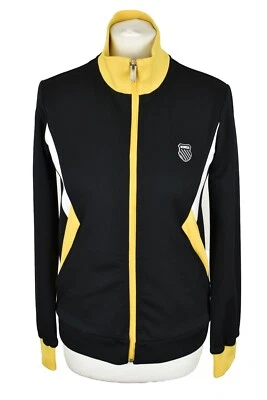 K-SWISS Trainingsjacke schwarz Größe M Damen Full Zip Langarm Polyester - Bild 1 von 4