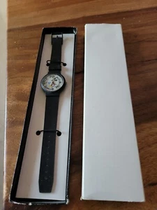 Vintage 1993 Schweden Disney Mickey Maus Uhr neuwertig in Box schwarz - Bild 1 von 3