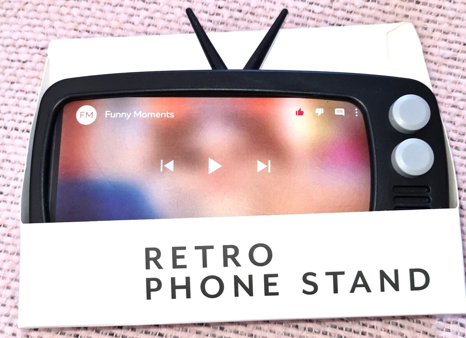 Target 2022 Bullseye Playground Retro TV Phone Stand Holder Black