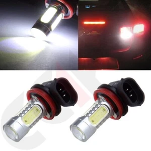 2x H11 H8 High Power Super Bright Lamps LED Fog Light Xenon White COB Bulb 6000K - Picture 1 of 8