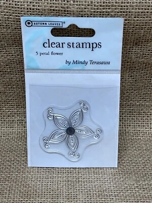 Autumn Leaves Clear Stamp “Five Petal Flower” New! - Image 1 of 3