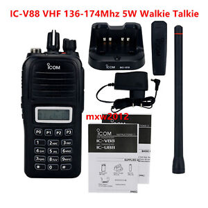 IC-V88 VHF Walkie Talkie Waterproof Transceiver 136-174Mhz 128CH 800MW for ICOM