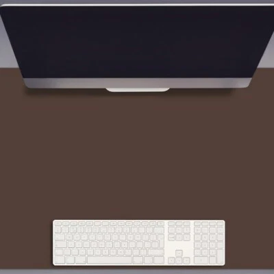 DECORMAT Schreibunterlage Schreibtischunterlage für Zuhause Mauspad braun 90x45