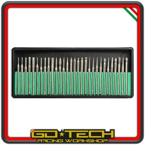 30 FRESE DIAMANTATE Gambo 3 mm PUNTE LAVORAZIONI per DREMEL FRESINO MINI TRAPANO - Foto 1 di 1