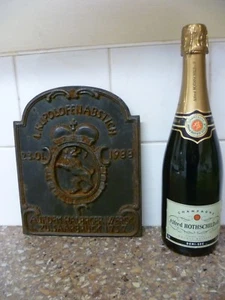 A VINTAGE GERMAN, CAST IRON PLAQUE 'I. KUPOLOFEN-ABSTICH' 1988 'HALBRGER WERCK' - Picture 1 of 6