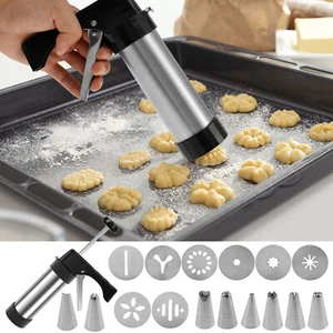 Churro Maker Machine Stainless Steel Cookie Press Kit DIY Cookie Maker} - Picture 1 of 12