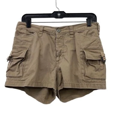 Bermuda cargo Abercrombie & Fitch marrom tamanho 8 casual vários bolsos - Imagem 1 de 4