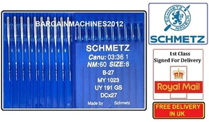 SCHMETZ B-27 DCX27 UY191GS GRÖSSE 60/8 INDUSTRIE OVERLOCKER NÄHMASCHINENNADEL - Bild 1 von 4