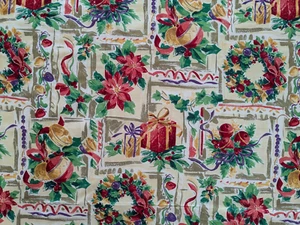 BTY x 60" CHRISTMAS HOLIDAYS Cotton Fabric QUILT - Picture 1 of 5