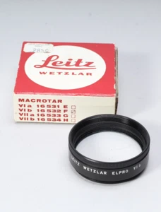 LEITZ 16532 MACROTAR ELPRO Vlb CLOSEUP LENS IN BOX FOR LEICAFLEX CLEAN GLASS #2 - Picture 1 of 4