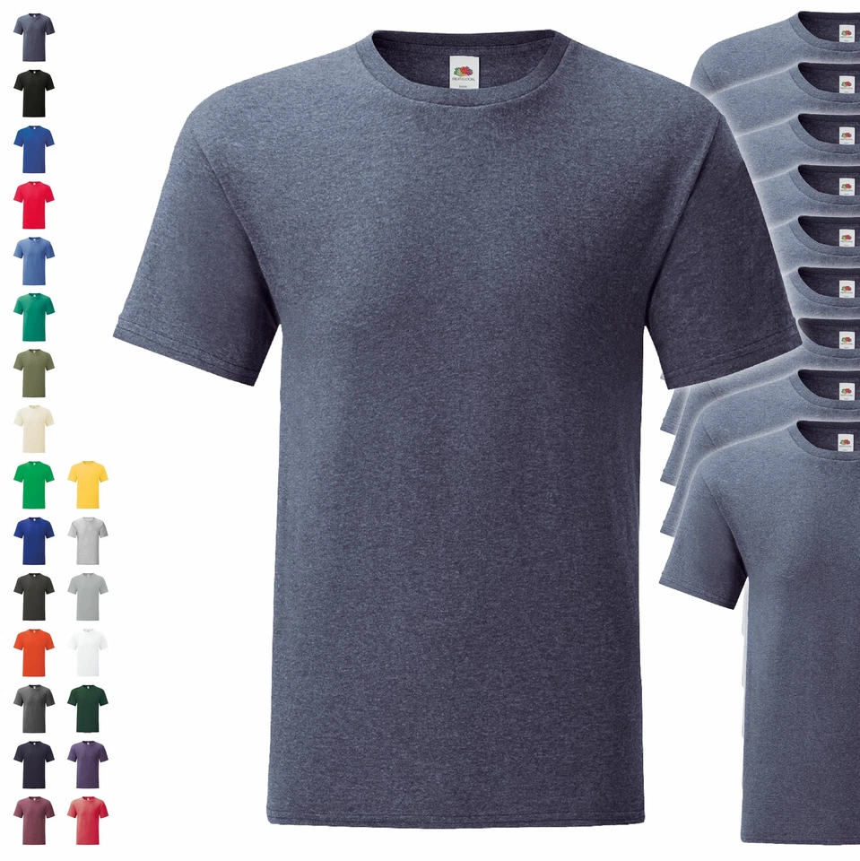 10er Pack Fruit of the Loom Iconic T Herren T-Shirt Mehrpack Größe S - 5XL  - Bild 1 von 1