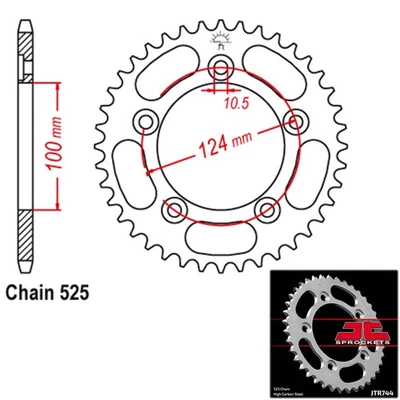 JT Sprockets 1986 Yamaha SRX600 JTR846.40T - Изображение 1 из 2