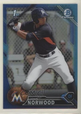 2016 Bowman Chrome Prospects Blue Refractor /150 John Norwood #BCP27 - Image 1 of 2