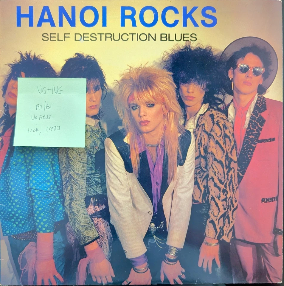 Hanoi Rocks Self Destruction Blues Vinyl Record VG+/VG LICLP4 1983 - Imagem 1 de 2