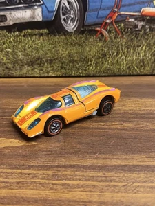 Hot Wheels Porsche 917 - Enamel Orange - Metal Base - All Cap Wheels Vintage - Picture 1 of 5