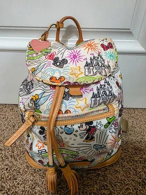 Dooney & Bourke Disney Sketch Character Drawstring Backpack. - Image 1 of 4