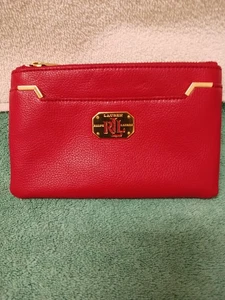 Ralph Lauren Armband Arcacia Lea Pebbled Leder rot TOP - Bild 1 von 9