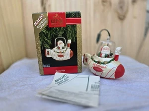 1992 Santa Sub USS Peppermint Magic Light Christmas Hallmark Keepsake Ornament - Picture 1 of 19