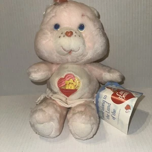 Peluche vintage Kenner 1983 Care Bear rosa 13" con etichette - Foto 1 di 11