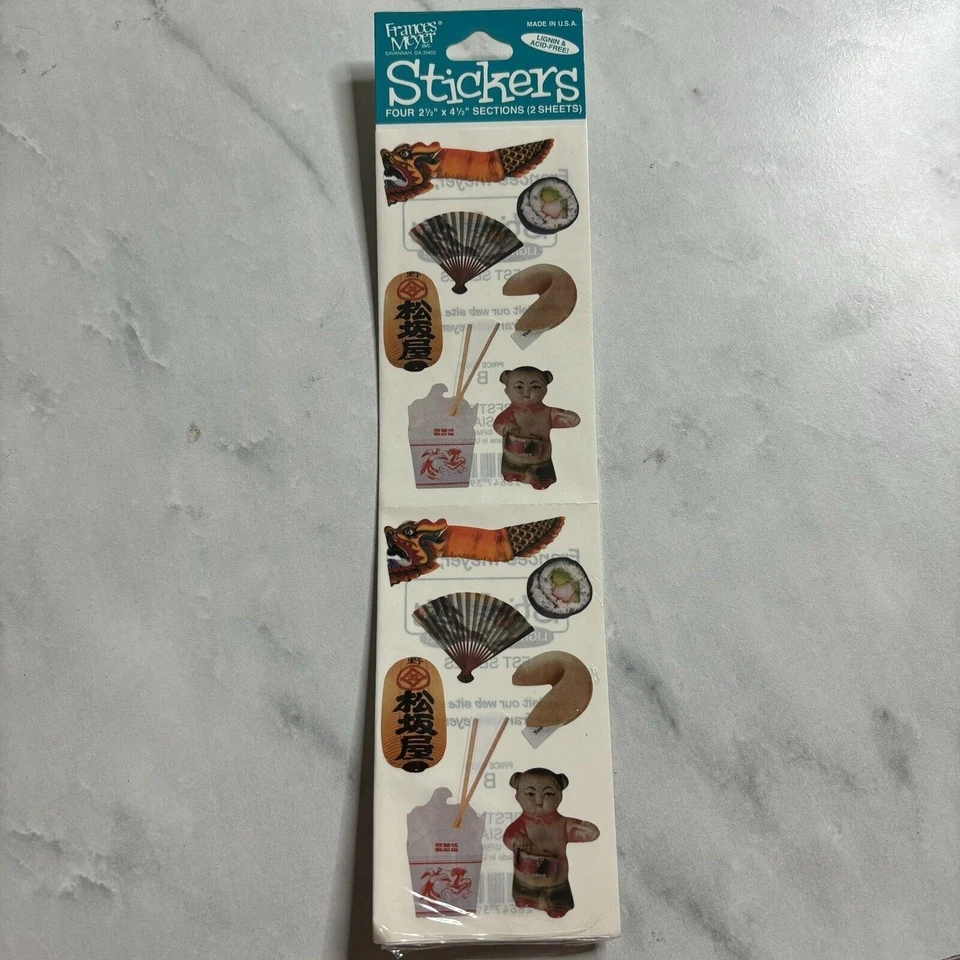 Pegatinas asiáticas vintage de Frances Meyer 4 hojas Foto 1 de 4