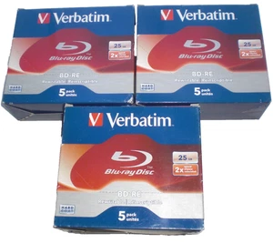 15x Wiederbeschreibbare Blu-Ray Discs 25GB BD-RE Rohlinge HD-Datenarchivierung - Afbeelding 1 van 6