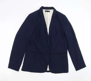 New Look Womens Blue Polyester Blend Suit Jacket Size 12 - Picture 1 of 12