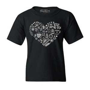 Christmas Heart Holiday Cluster Xmas Youth's T-Shirt Christmas Shirts - Picture 1 of 4
