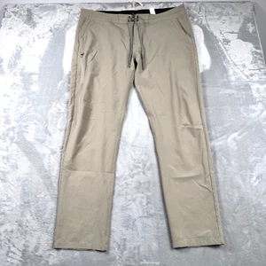 Anetik Analog Tech Pants Mens 38 Beige Ultra Lightweight Drawstring Chino - Picture 1 of 16