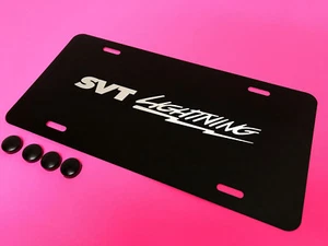 1pc SVT LIGHTNING BLACK Aluminum Front License PLATE *RUST FREE - Picture 1 of 2