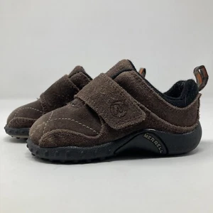 Merrell Jungle Moc Jr. Size 4C Brown Suede Toddler Walker Strap Shoe J85383 - Picture 1 of 10