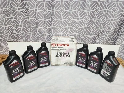 TOYOTA/LEXUS SAE 0W-8 JASO GLV-1 CASE OF 6 QUARTS 00279-08QTE-01 - image 1 of 4