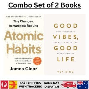 Set of 2 books (Good Vibes, Good Life + Atomic Habits) Bestsellers - Brand New - Picture 1 of 3