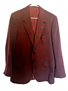 Blazer cappotto sportivo vintage Oxxford Clothes bordeaux puro cashmere taglia 44 Onwentsia - Foto 1 di 5