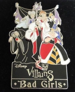 Disney Villains Bad Girls Maleficent Evil Queen Old Hag Medame Medusa Ursula Pin - Picture 1 of 1
